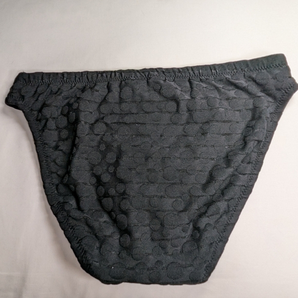 Anne Cole Black Bikini  Textured Panties Size L - Picture 3 of 8